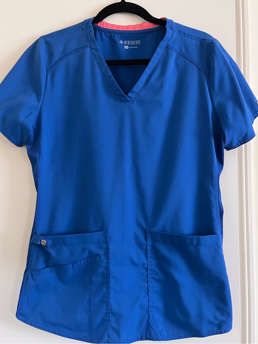 (SET) Med Couture Scrub Top and bottoms in Royal Blue